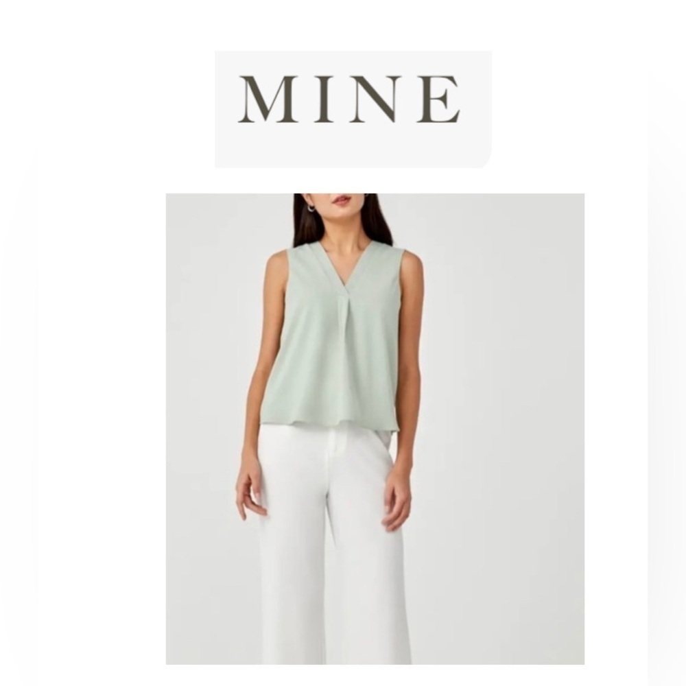 💥MINE Sage Green Tank Top with Relaxed Fit L